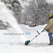 Portable Snow Shovel, Foldable Snow Blower, Compactand and Lightweight, Snow Thrower with Double Safety Switch, for Driveway Winter Snow Removal(One Batteries)