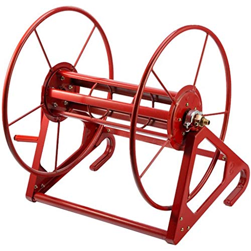 Hose Reels Decorative Garden Hose Storage Large Swimming Pool Injection Pipe Storage Rack, Outdoor Garden Wheel Decoration Statue Large 300M Hose Reel (Color : Hose Reel+200M Pipe)