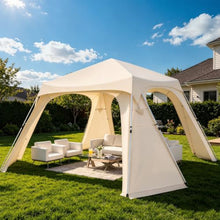 Alvantor® 12' x 12' Pop Up Gazebo, All Weather 4-Season Instant Canopy Tent, UPF 50+ Waterproof Lightweight, Addable PVC/Mesh/Polyester Curtains Pergola for Patio Backyard Deck Camping Beach