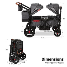 Radio Flyer Voya 2-Seater Stroller Wagon Gray