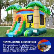 HERO KIDDO Tropical Breeze Inflatable Bounce House Yellow