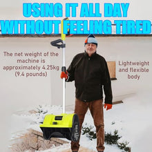 Cordless Snow Shovel Kit - Lightweight Brushless Snow Removal Tool with 32cm Cleaning Width, Electric Snow Blower for Driveway, Patio, Deck, Sidewalks, Stairs & Dog Path Green Two Battery