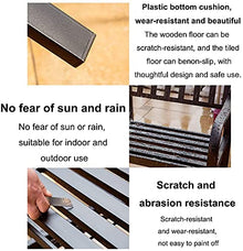 Garden Bench Outdoor Benches Park Bench Patio Garden Bench Backyard Benches, Outdoor Park Bench Lounge Chair, Cast Iron Steel Frame Metal Garden Back Seat, Outdoor Wrought Iron Patio Bench with Armres