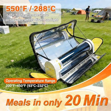 Smokeless Solar Oven, Portable So-lar Stove, 4.5l/1.2gal Solar Oven, Fast 20 Min Meal Prep, Efficient Solars Panels, Max Temperature 288℃/550°F, Ideal for Camping, Outdoor Cooking Travel