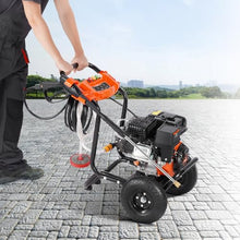VEVOR Gas Pressure Washer, 3500 PSI 2.6 GPM, Gas Powered Pressure Washer with Aluminum Pump, Spray Gun and Extension Wand, 5 Nozzle Set, for Cars, Fences, Homes, Driveways, Patios Furniture Horizontal