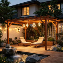 Outdoor Wood Pergola for Grape Trellis & Shade