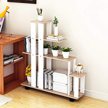 ZOCWJK Indoor Plant Stand Flower Rack 5 Shelves Indoor Outdoor Multi-Tier Plant Display Stand Pot Shelf Storage Rack with Wheel Multifunctional,