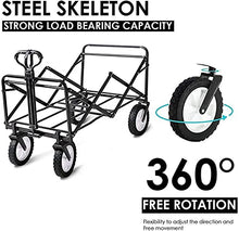 Multifunction Portable Hand Trucks Garden Cart Folding Wagon Foldable Heavy Duty Outdoor Trolley Utility Transport Cart 80kg Max Load