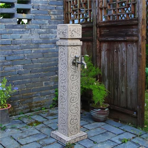 ERoomQ Stainless Steel Outdoor Garden Faucet Vertical Stand Water Column for Courtyard Freeze Proof Outdoor Tap for Yard or Patio,Faucet-2-2-Medium