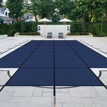 Lynkron Pool Safety Cover for Inground Pools, Heavy-Duty Winter Pool Cover, Rectangle Mesh/Solid Swimming Pool Covers, Triple Stitched for High Strength & UV Protection，Blue