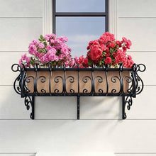 Asiwnshw Black Wall Plant Holder Outdoor, Floating Flower Display Stand for Window, Metal Hanging Planter for Plants, Books, Photos Wall Decor (59.06 * 13.78 * 11.81in)