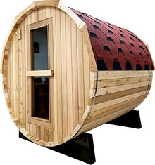 MCP Sauna Canadian Red Cedar Wood Outdoor Barrel Steam Sauna 6KW Heater