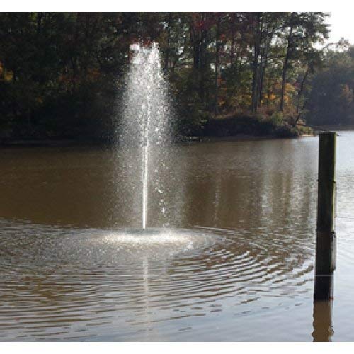 Custom Pro 1/3 HP Floating Pond and Lake Fountain Kit - 3500 GPH Pump, 4 Spray Styles, 100 Foot Cord