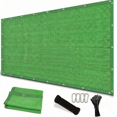 LJTGFHP 90% Sun Shade Cloth with Grommets, 30 x 100 ft Pergola Shade Cover Canopy, Mesh Tarp Sun Screens for Patio, Outdoor, Garden, Backyard, Green