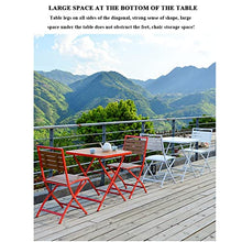 JKSVTF Folding Patio Bistro Table, Indoor/Outdoor Square Table Modern Bistro Square Bar Table Small Space for Kitchen, Living Room, Party Room