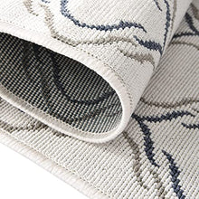 Unique Loom Outdoor Trellis Collection Area Rug - Parmaklik (9' x 12' 2" Rectangle, Ivory/ Navy Blue)