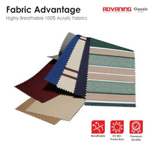 ADVANING Classic Series 10'X8' Manual Retractable Awning, 100% Acrylic UV+ Sun Shade Canopy, Burgundy (Solid), MA1008-A108H