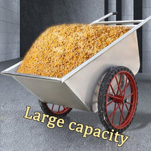 ELUKHT Heavy-Duty Stainless Steel Garden Cart Utility Transport Wheelbarrow for Gardening Beach Shopping Camping Sports -& Versatile Outdoor Solution