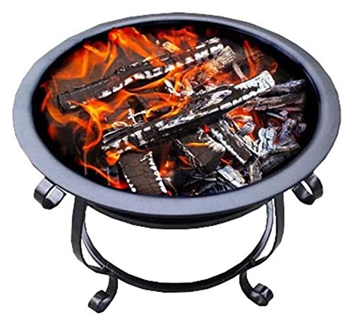 KOMFGT Fire Pits Outdoor Wood Burning Fire Pits 56Cm Diamete Fire Pit - Outdoor Fire Large Bonfire Wood Burning Patio Coal Grill Firepit
