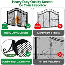 Fireplace Screen Garden and Home Fireplace Screen with Doors Outdoor Metal Fire Screen Solid Mesh Forged Fireplace Screen