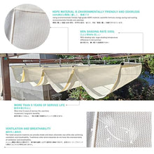 HBOOMOEM Sliding Wave Shade，Retractable Waterproof Shade Sail，U Shape Replacement Awning，Pergola Shade Cover Retractable，Suitable For Backyard, Outdoor Party, Garden, Gazebo, Deck.(W:2.5m/8.2ft*L:14m/