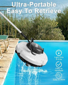 KANGJIEM Cordless Automatic Pool Cleaner, Automatic Vacuum Cleanerfor Above Ground Pool & Inground Swimming Pool, Strong Suction, Dual Motors, for Pool