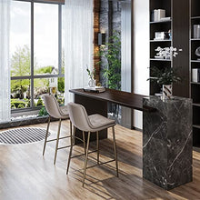 HASMI Bar Stools Bar Chair Modern Metal High Stool Home Double Cushion Back Chair Dining Room Kitchen Bar Chairs Bar Chairs (Size : B)
