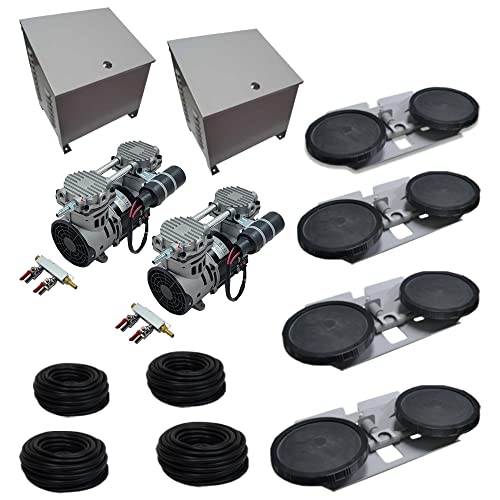 Pro Aeration System with Cabinet - Dual 1/2 HP Pond Aerator Pumps