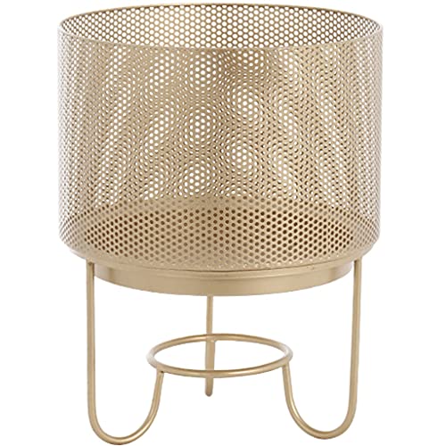 SIDUFHAOPKLL Indoor Floor Plant Rack Living Room Green Rose Iron Flower Large Flowerpot Gold(30x40cm)