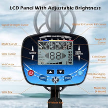 FENOKD Metal Detector, Professional Underground Metal Detector with 9.8 Inch IP68 Waterproof Search Coil,LCD Display with Backlight
