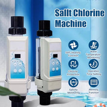 DFEDHF Saltwater Pool Chlorinator System with Salinity Display, Automatic Pool Cleaner & Chlorine Generator for Spa & Swimming Pools - Easy Operation EC16, EC8