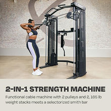 CENTR 3 Home Gym Functional Trainer with Selectorized Smith Bar Matte Black