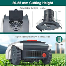 TYYMLY Robotic Lawn Mowe,Automatic Mower-Parallel Paths Mowing for Precise Boundary Wire Break Detection,Automatic Lawnmower with Smart Navigation(Grey)