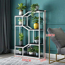 OJKJGYTF Indoor Plant Stand Metal Plant Stand,Multipurpose Flower Shelves Storage Organizer Display, for Indoor Outdoor Garden Balcony,D,100×25×130cm