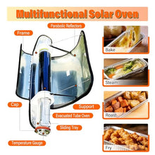 Portable Solar Oven Designed for Outdoor Cooking, Camping Stove with 4.5L Capacity, Foldable Stainless Steel Cooker for Travel Survival