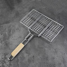 BBQ Barbecue Net Roast Fish Duck Meat Clip Grilled Fish Net Grilled Hamburger Net Tool Stainless Steel Grilling Iron Basket ()