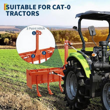 Garvee 55 Inch Box Blade for Tractor, Heavy Duty Land Leveler with 6 Adjustable Shanks, Compatible with CAT 0 Tractors