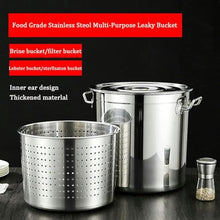 Outdoor Crawfish Seafood Boil Pot with Drain Basket, Stainless Steel Stock Pot for Lobster, Crab, Shrimp Boil Turkey Fryer(30L)