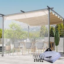 GHPLY Outdoor Weatherproof Curtains Winter Pergola Side Panel Transparent Tarpaulin PVC with Eyelets for Gazebo, Terrace, Customizable(6x4.5m)