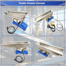 INTSUPERMAI Electromagnetic Vibratory Feeder for Industrial Materials, Automatic Vibration Conveyor System with Speed Control for Powder, Granules, Small Parts