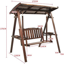 KYTGFH Patio Swing Porch Hang Club Bench Chair,Patio Wooden Chair Swing with Stand Outdoor Lounge Chair Outside Furniture Outdoor Swing Chair Bench