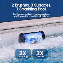 Cordless Robotic Pool Vacuum, Pool Cleaner with Track Drive & Sonar, 180W Brushless Motor, Wall & Waterline Climbing, 150-Min Inground & Above-Ground Pools up to 2150 Sq. Ft.