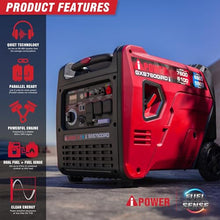 A-iPower 7600-Watt Dual Fuel Inverter Generator Remote Start, Power Supplies with 322cc OHV Engine, CO Sensor, Gas and Propane Powered, for Backup Home Use, Tailgating, RV, Power Outages(GXS7600iRD)