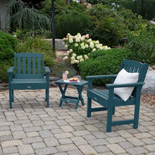 highwood Lehigh (2) Garden Chairs with Folding Side Table, Nantucket Blue