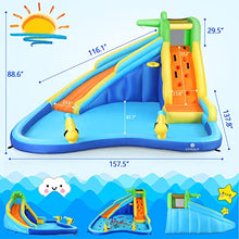 Whubefy Inflatable Water Slide Bounce House Multicolor