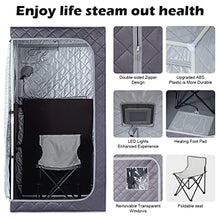iDOTODO 2023 New Portable Personal Infrared Sauna for Home, Full Size Personal Home Spa Tent with Remote Control, Heating Foot Pad, Foldable Reinforced Chair （Grey, L33.8 x W 33.8" x H 66.5"）…