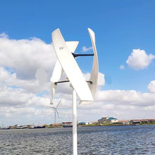 KK-GAL Wind Turbine Generator Kit with 3-Blade, Vertical Wind Power Turbine Generator Kit with Full Set of Equipment, Power Producer Equipment, Wind Power Generator for Marine, RV, Home,2000w 12v 2m