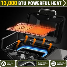 BESTFIRE Foldable Propane tailgate grill Enamel-coated Rust-resistant Body