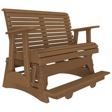 Furniture Barn USA Poly Lumber 4' Plain Rollback Balcony Glider Antique Mahogany