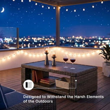 Signature Design by Ashley Grasson Lane Outdoor Wicker Cocktail Table with Aluminum Frame, Brown